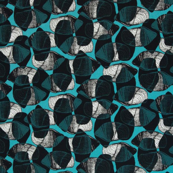Dekodruck Shells Blau/Petrol by Thorsten Berger von Swafing